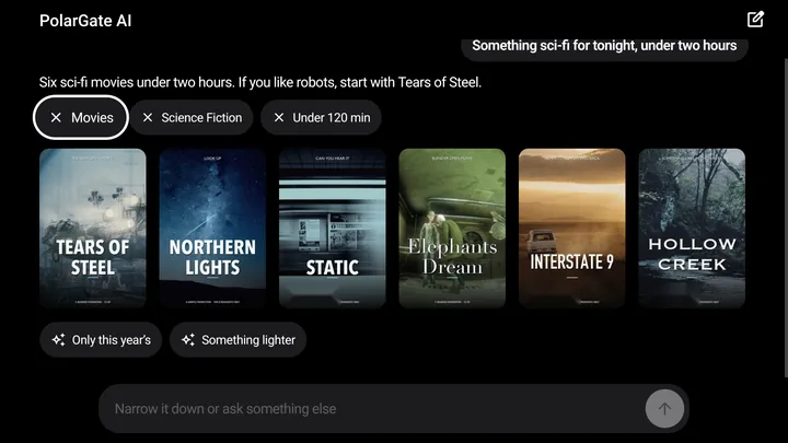 PolarGate AI on the TV: six science fiction movies from the playlist that run under two hours