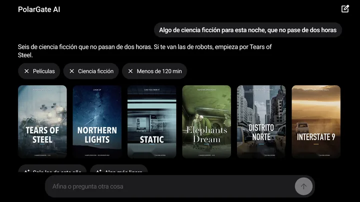 PolarGate AI en la tele: seis películas de ciencia ficción de la lista que no pasan de dos horas