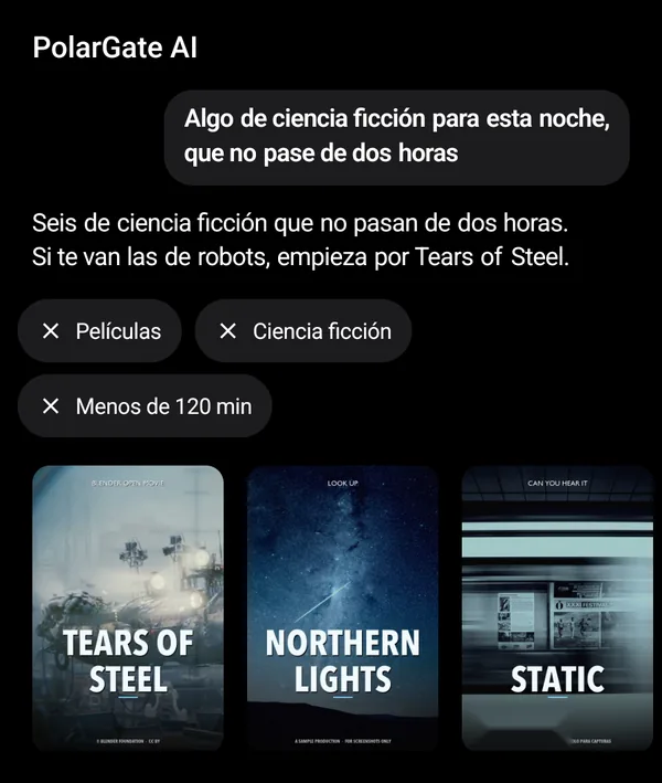 PolarGate AI en la tele: seis películas de ciencia ficción de la lista que no pasan de dos horas